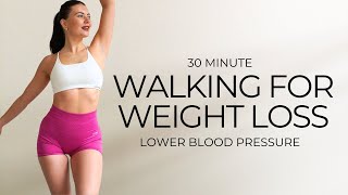 30 MIN WALKING EXERCISES TO LOWER BLOOD SUGAR, BLOOD PRESSURE &amp; CORTISOL LEVELS- Walk at Home