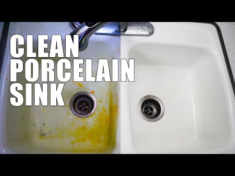 How to Clean Porcelain Sink | What Cleaned This Old Sink the Best!!