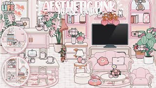 COSTRUZIONE DI UNA CASA ESTETICA ROSA || TOCA BOCA #tocalifeworld screenshot 4