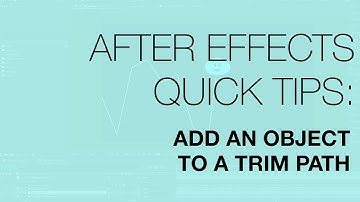 Connect an Object to a Trim Path in After Effects