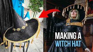 How to make a  giant witch hat out of fabric | Dark Coco cosplay series