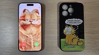iPhone 15 Pro Garfield Edition Incoming Call