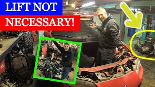 Surprisingly NOT DIFFICULT engine removal! CAMARO V6 to V8 CONVERSION