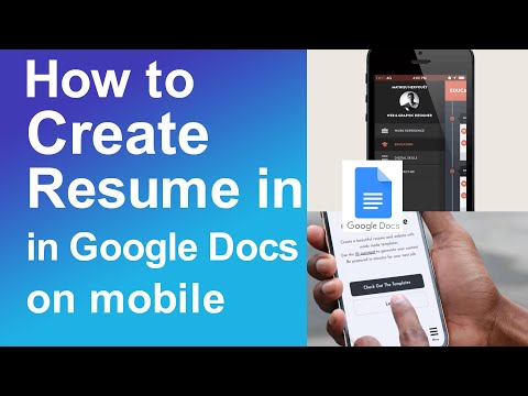 How to create resume in google docs on mobile
