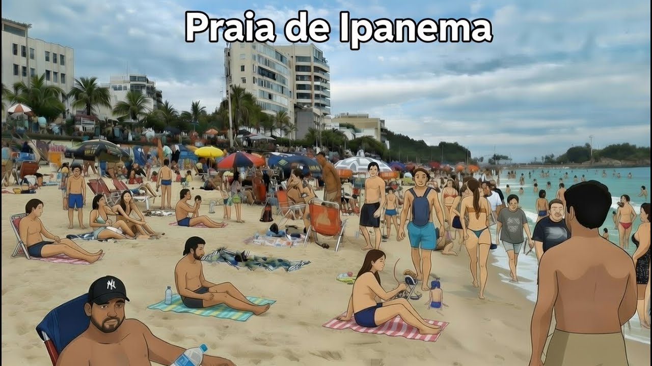 Caminhada nas areias da Praia de Ipanema até o Arpoador | Tarde Nublada Mas Quente no Rio