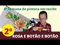 Como pintar em tecido rosa salmão e botão | Pintura em tecido para iniciante