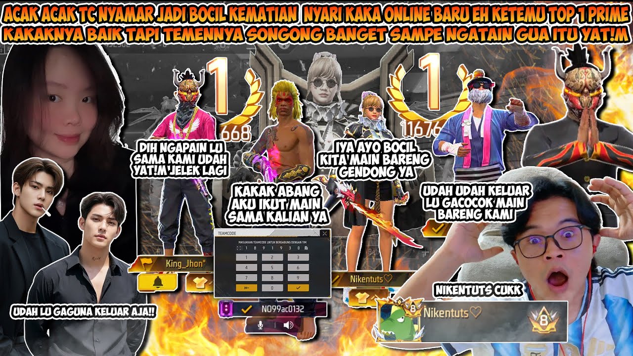 ACAK ACAK TC JADI BOCIL KEMATIAN EH KETEMU TOP 1 PRIME DIANYA BAIK TAPI TEMENNYA NGATAIN GUA YAT!M !