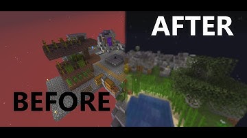 Transforming My Skyblock Island l Minecraft Hypixel Time-lapse