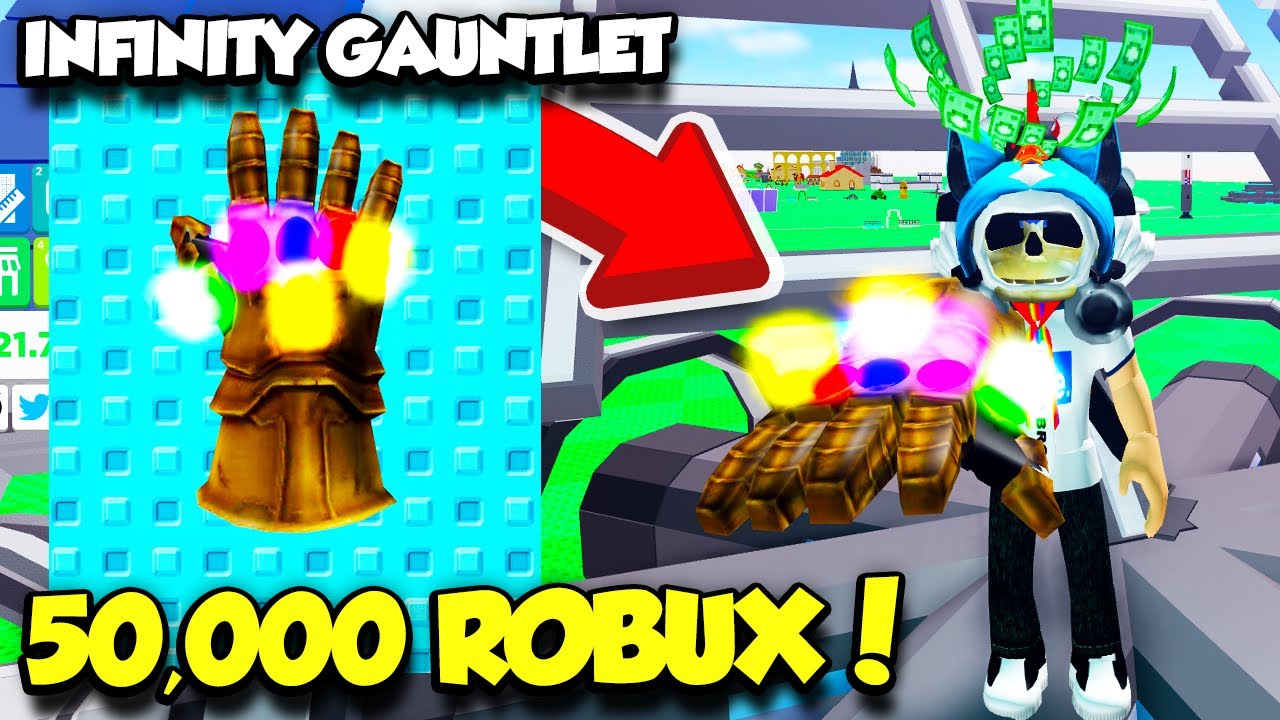 So I Bought The Thanos Infinity Gauntlet And Infinite Helpers In Building Simulator 2 Roblox Youtube - muscle building simulator 2 roblox
