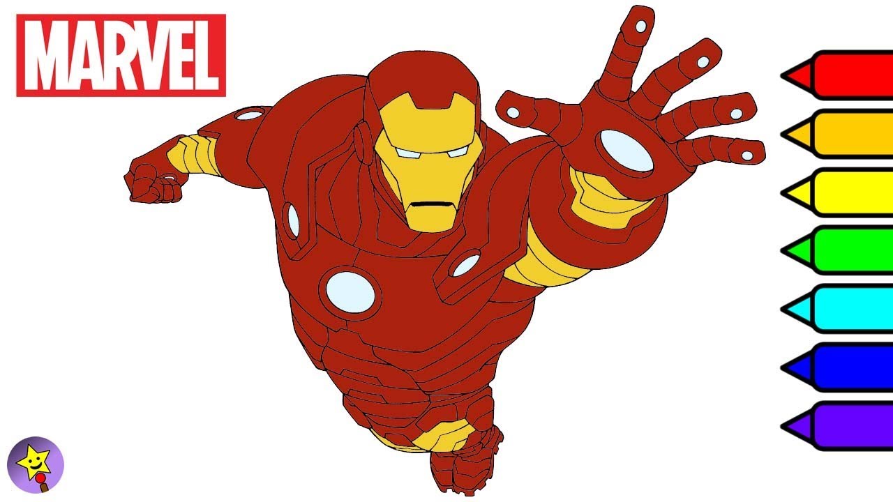 Marvel Avengers Coloring Book Iron Man Coloring Page Marvel Superhero Coloring Book Page