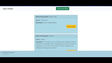 IssueTracker || Coding NInjas || Backend Skill Test
