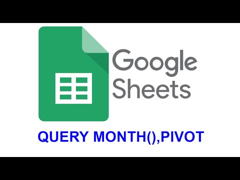 Google Sheet Query 9 : MONTH, PIVOT (2)