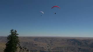 Paragliding Chelan Butte 08102025 Launcher 1 Greg Stewart C0406 Launcher 2 New guy 3 Jim Swanson