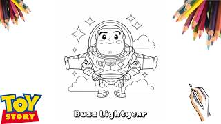 Como Desenhar Buzz Lightyear Chibi de Toy Story | Tutorial Fácil Passo a Passo
