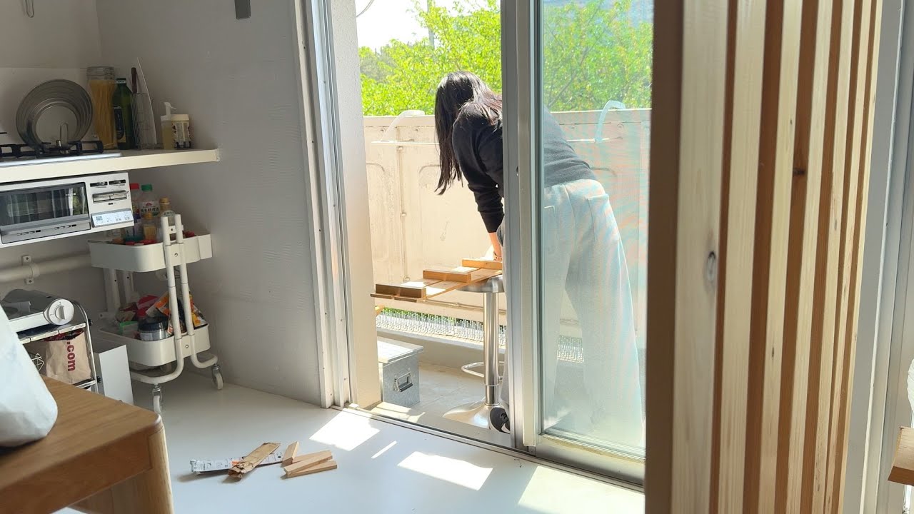 活動的なひきこもり生活！DIY｜デスク模様替え｜ベランダ掃除｜築50年団地一人暮らし【Vol.12】