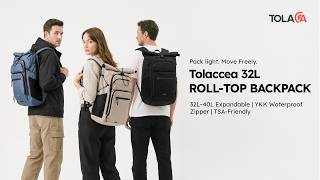 The Ultimate Roll-Top Tech Backpack: Tolaccea PackPro R10 (32L–40L Expandable)