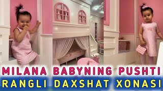 MILANA BABY DADASINI PUSHTI RANGLI DAXSHAT XONASIDA ISHDAN KUTIB OLDI