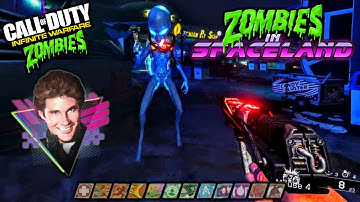 DAVID HASSELHOFF IN ZOMBIES IN SPACELAND!! (SOLO EASTER EGG NO DC) IW ZOMBIES GAMEPLAY 1080p 60 FPS