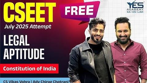 FREE CSEET Legal Aptitude Online Classes for July 2025 (Lecture 5) | Adv Chirag Chotrani