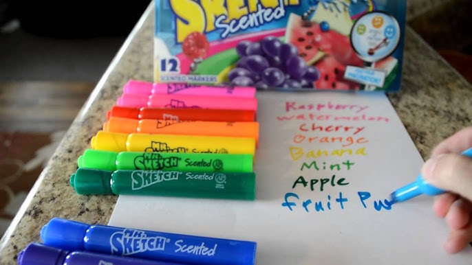 Scented Funny Face Colored Markers Fruit Scented Scentos Washable