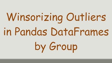 Winsorizing Outliers in Pandas DataFrames by Group