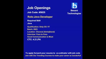 Java Developer|More opening feel free to reach us #shorts #viral #placements #trending #java #itjobs