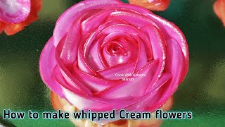 How to make whipped Cream Rose  | #Shorts