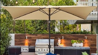 Honest review of Yaheetech 6 5x10FT Rectangular Outdoor Patio Umbrella Large Market Umbrella