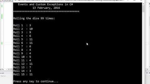 Events and Exceptions in C# Part 2 - Defining Events