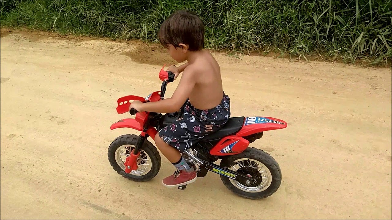 Motocicleta off-road elétrica para crianças, mini moto de corrida