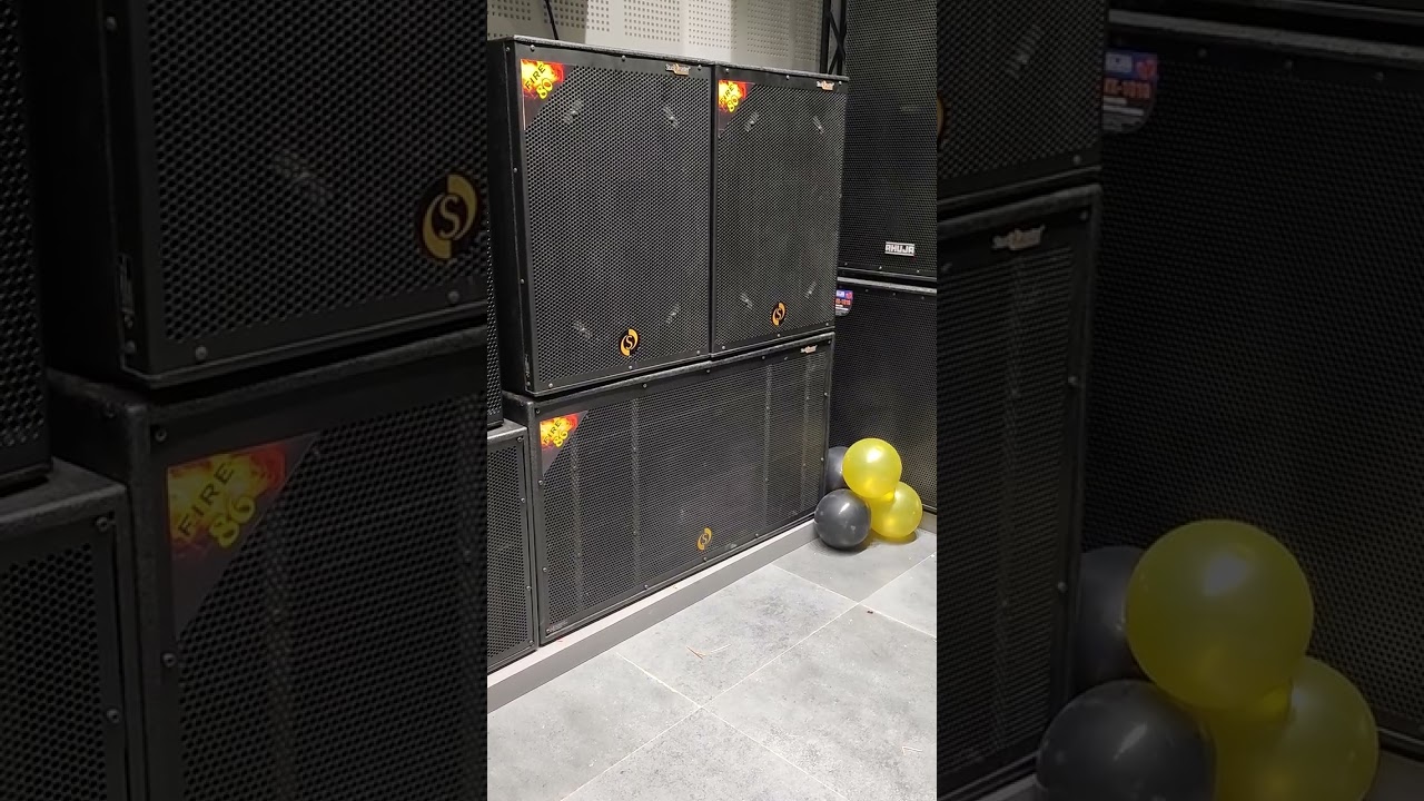 Studiomaster lineary fire 90 and dual bass fire 80 testing....at Poddar sale expo...