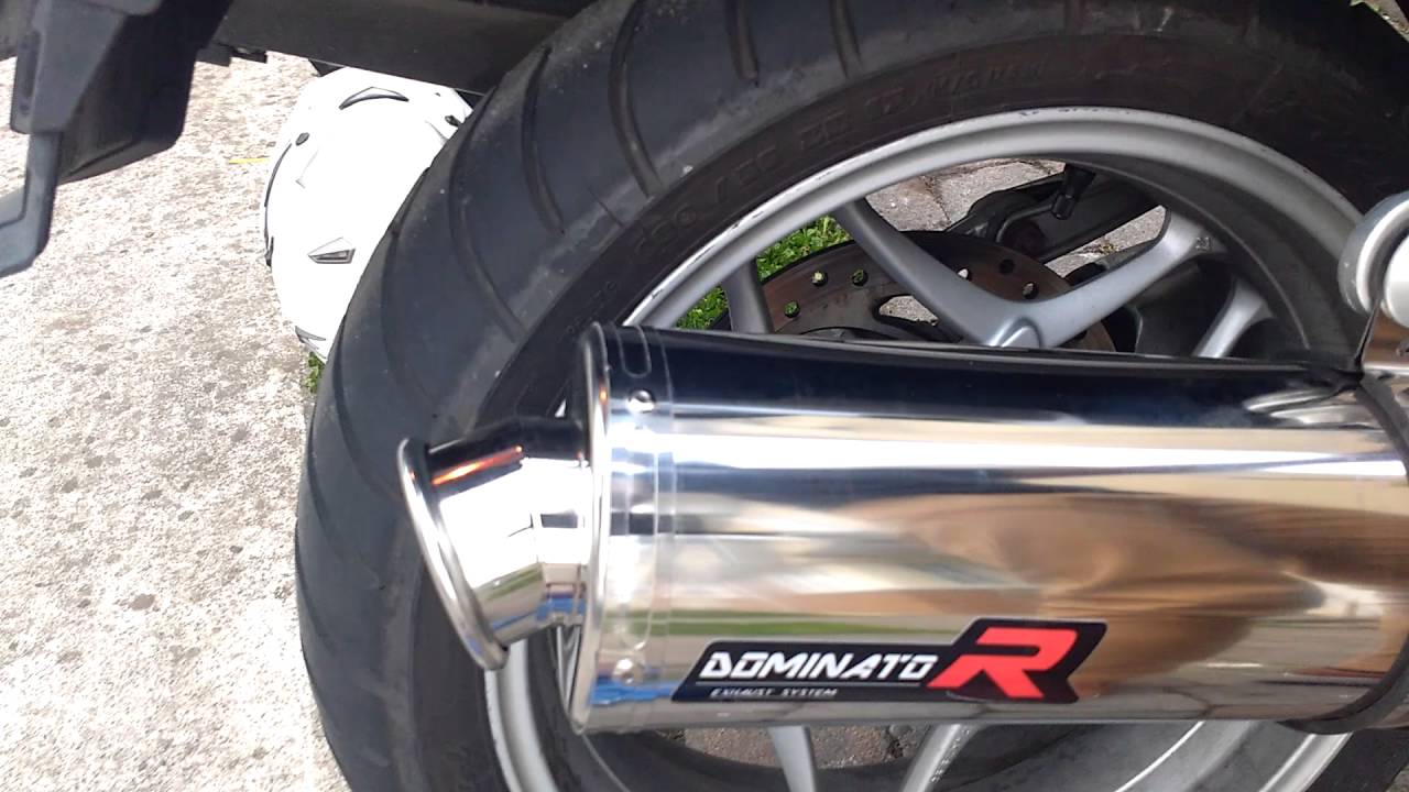 BMW K1200GT with Dominator R exhaust with baffle YouTube