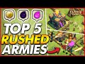 TOP 5 BEST FARMING ATTACK STRATEGIES FOR RUSHED PLAYERS!! | Clash of Clans