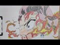 Tanjiro Demon Slayer تانجيرو بنار الغضب تعليم رسم و تخطيط و تلوين خطوة بخطوة 