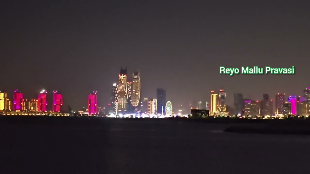 night  view in qatar  /qatar night view