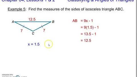 Geometry 4-1, 4-2 Classifying & Angles of Triangles
