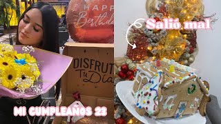 Vlogmas | Mi cumpleaños 23 🎁| Hicimos una casa de jengibre 🥴