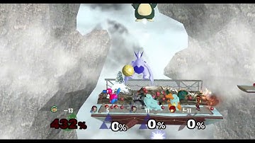 Super Smash Bros Melee - UltraGanon + PokeBalls + Flippers = Crash
