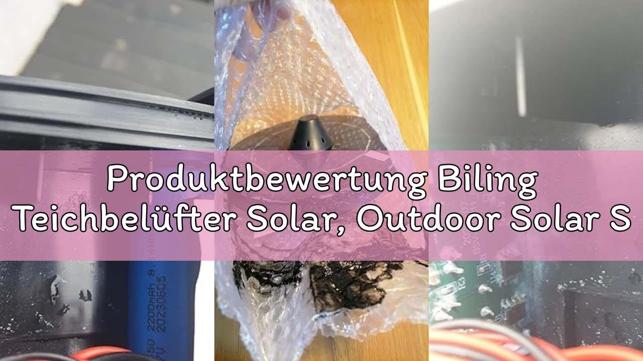 Produktbewertung Biling Teichbelüfter Solar, Outdoor Solar Sauerstoffpumpe für Teich, Solar Teichbel