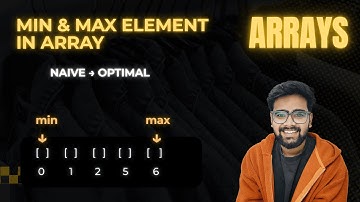 Largest and Smallest Element in an Array | DSA Brain Training Series | Hindi