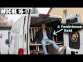 Wir bauen ein MULTIFUNKTIONALES BETT in unseren Van! Der DIY Camper wird langsam ein Zuhause! 😍