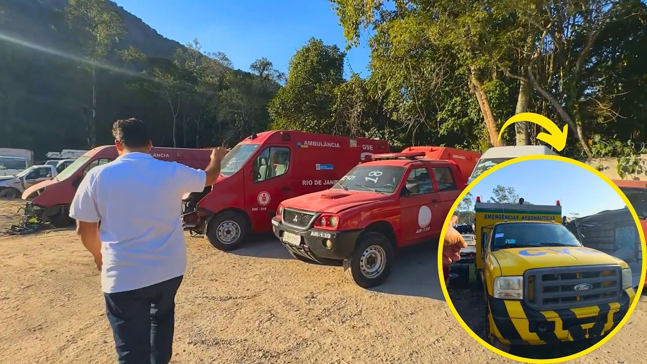 LEILÃO DE BOMBEIROS: CAMINHONETE L200, F4000, VANS E ONIBUS