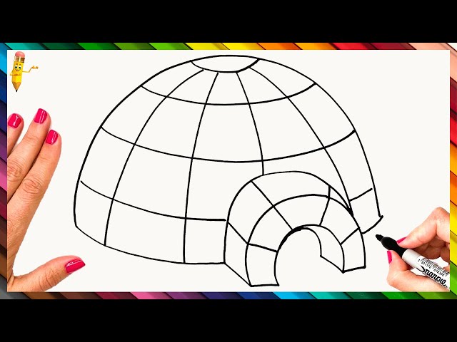 How to Draw an Igloo: A Step-By-Step Guide (With Pictures) | Free coloring  pages, Igloo drawing, Coloring pages
