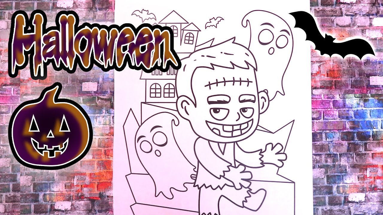 Halloween 2022 Coloriage Frankenstein Maison Hantée