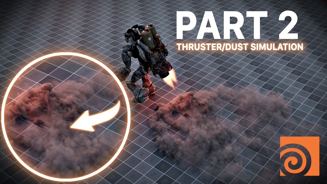 JetPack Craig - PART 2 (Thrusters/Dust) #houdini #pyro #smoke - YouTube