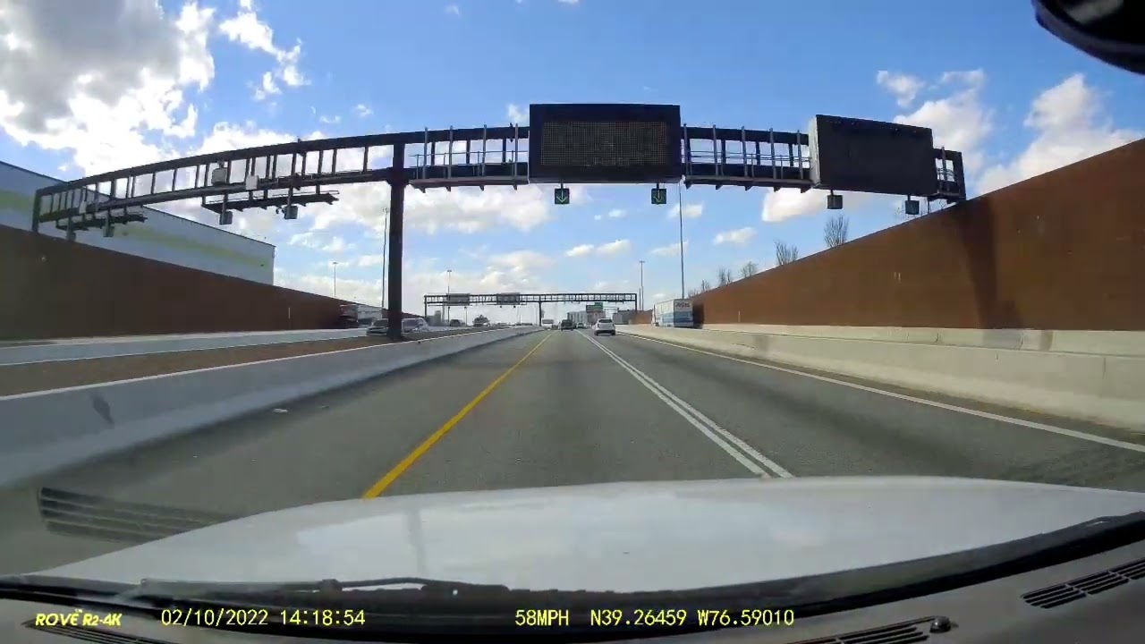 Driving Baltimore MD 1-95 FT McHenry Tunnel