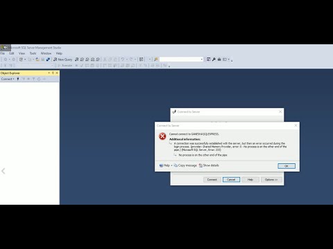 No process is on the other end of the pipe SQL Server 2019
