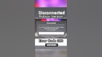 Roblox Version Error Code 280 #roblox  #robloxglitch #robloxshorts