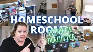 Homeschool Room EXTREME Declutter | Plus Homeschool Q&A