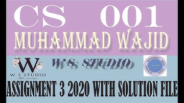 CS001 assignment 3 solution 2020 ~ cs 001 assignment
